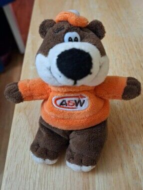 Vintage 90s A&W Root Beer Great Root Bear Plush Mascot